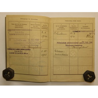 Employment record book 3rd Reich. Espenlaub militaria